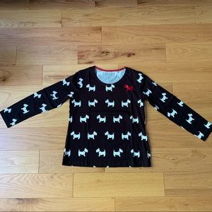 Never worn! Cute Scottie dog long sleeve tee